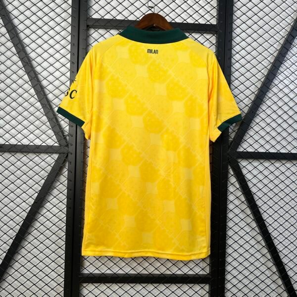 Camiseta AC Milan amarilla 2025-2026 dorsal
