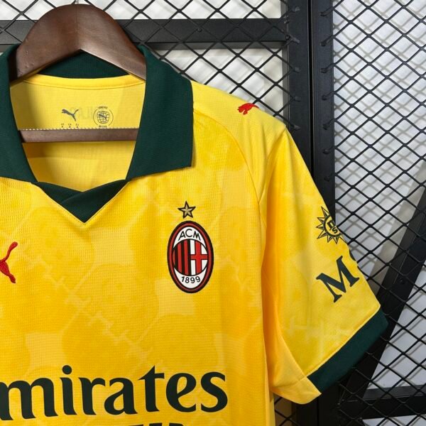 Camiseta AC Milan amarilla 2025-2026 manga