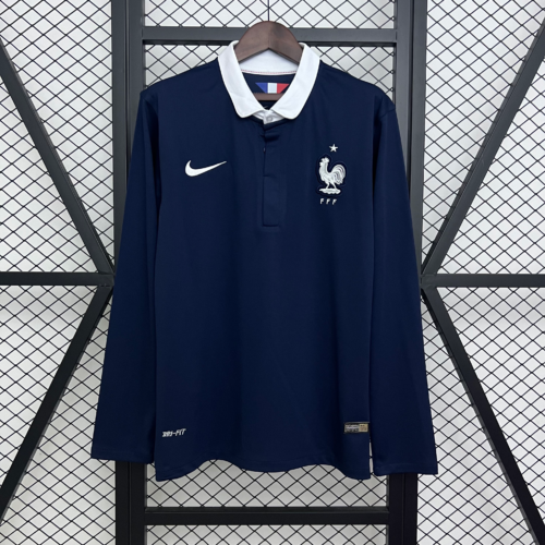 Camiseta Retro Francia 2014 Manga Larga Primera Equipación