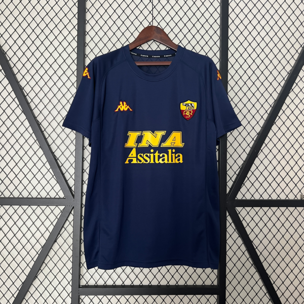 Camiseta Retro Roma 2000-2001 Azul