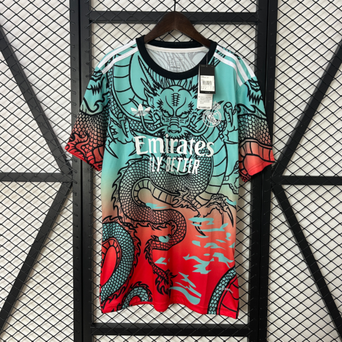 Camiseta dragon Real Madrid celeste-rojo 2024-2025