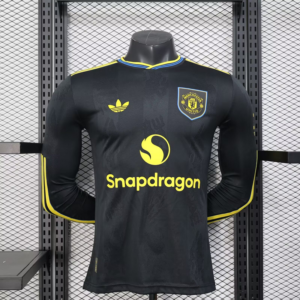 Camiseta negra Manchester United manga larga 2025-2026