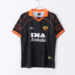 Camiseta negra retro AS Roma 1999-2000