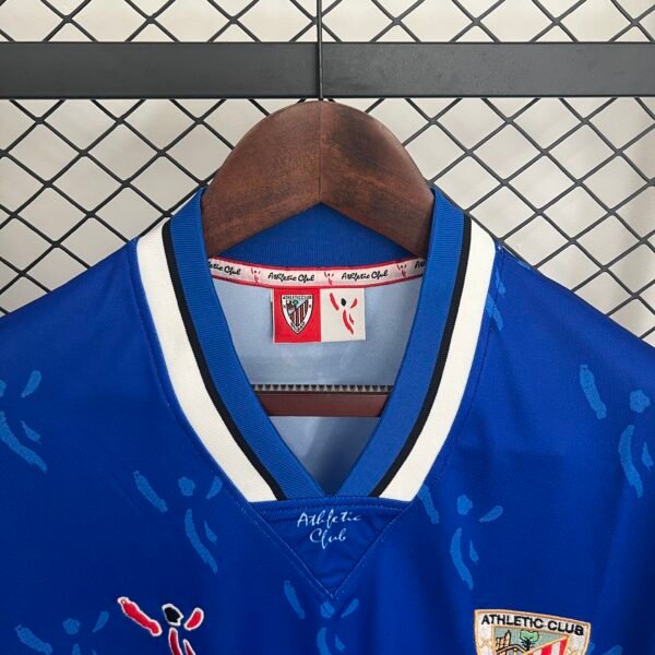 Camiseta retro Athletic Bilbao Azul 2001-2003 cuello