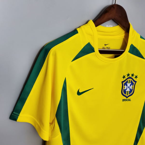 Camiseta retro Brasil 2002 Ronaldo lateral