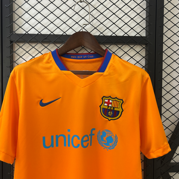 Camiseta retro FC Barcelona naranja 2006-2007 cuello