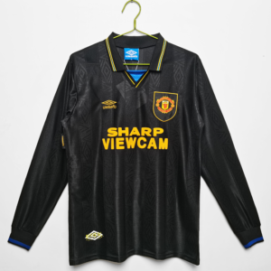 Camiseta retro negra Manchester United manga larga 1993-1994