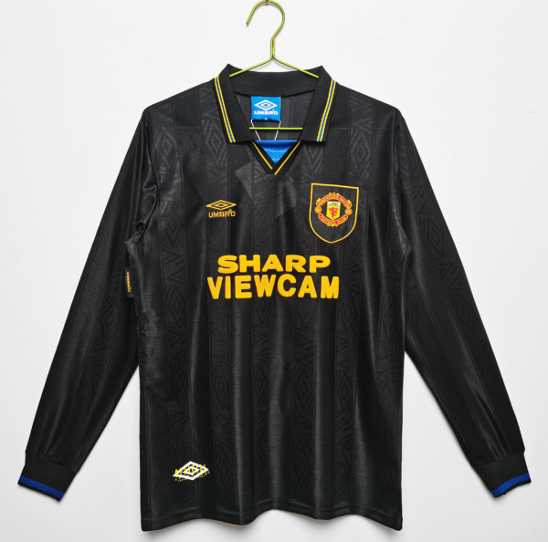 Camiseta retro negra Manchester United manga larga 1993-1994