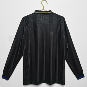 Camiseta retro negra Manchester United manga larga 1993-1994 dorsal