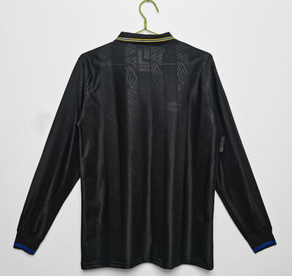 Camiseta retro negra Manchester United manga larga 1993-1994 dorsal