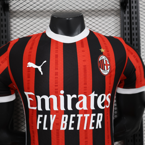 Camiseta AC Milan Rafael Leao 2024-2025 cuello