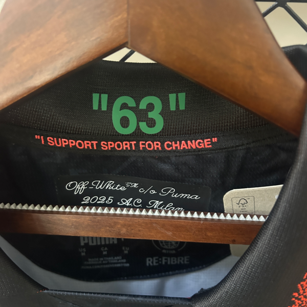 Camiseta AC Milan negra 2025-2026 cuello 63