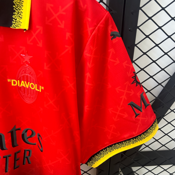 Camiseta AC Milan roja 2025-2026 manga