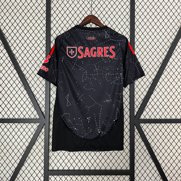 Camiseta Benfica 2024-2025 Negra dorsal