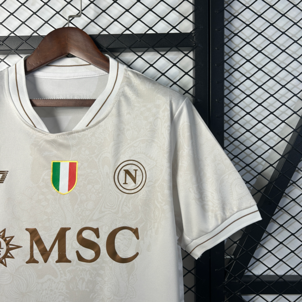 Camiseta blanca Napoli 2025-2026 manga