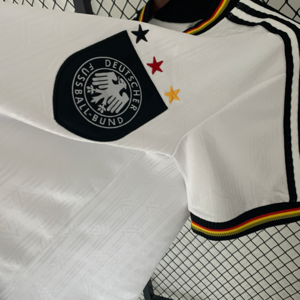 Camiseta retro Blanca Alemania 1996 lateral