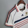 Camiseta retro blanca Francia 1998 hombro