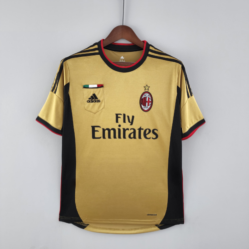 Camiseta retro dorada AC Milan 2013-2014 tercera equipacion