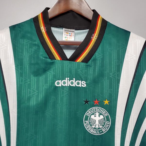 Camiseta retro verde Alemania 1996 cuello
