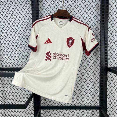 Camiseta Liverpool blanca 2025-2026