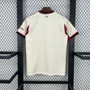 Camiseta Liverpool blanca 2025-2026 dorsal