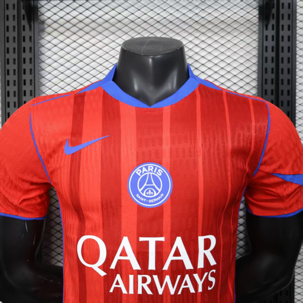 Camiseta Paris Saint Germain roja 2025-2026 cuello