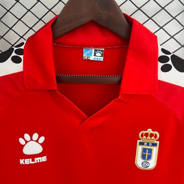 Camiseta Retro Real Oviedo 1990-1991 Roja cuello