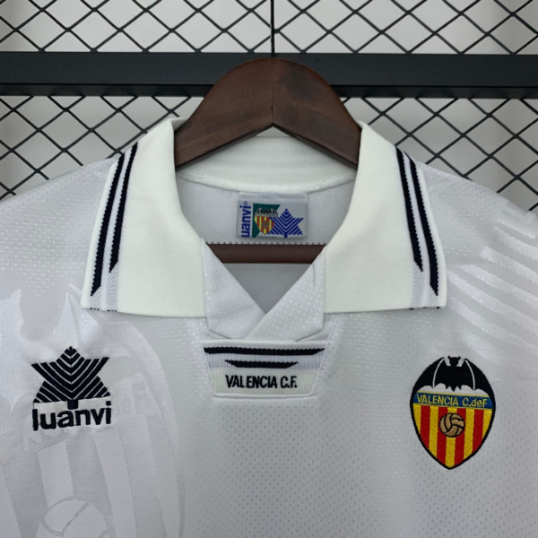 Camiseta Retro Valencia 1999-2000 Blanco cuello camisa