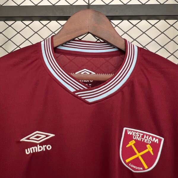 Camiseta West Ham rojo 2025-2026 cuello