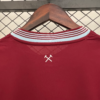 Camiseta West Ham rojo 2025-2026 primera equipacion versión fan