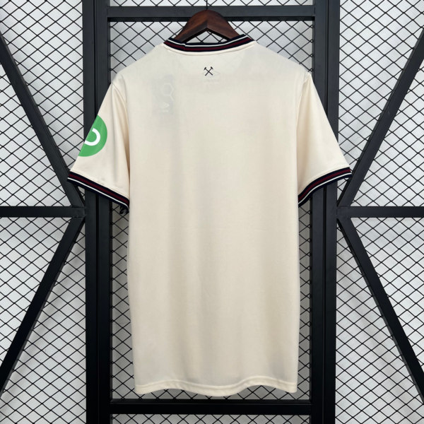Camiseta beige West Ham 2025-2026 dorsal