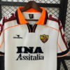 Camiseta blanca AS Roma 1998-1999 cuello