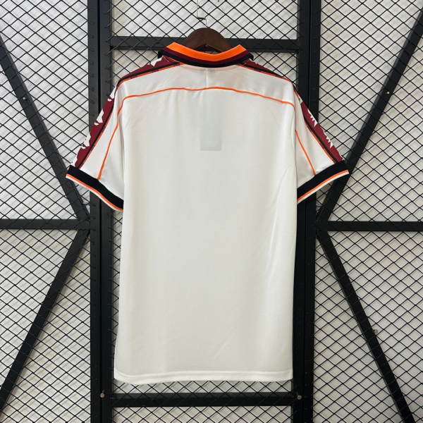Camiseta blanca AS Roma 1998-1999 dorsal