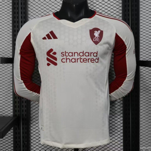 Camiseta blanco Liverpool manga larga 2025-2026