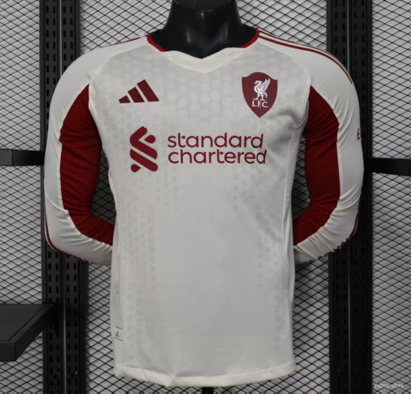 Camiseta blanco Liverpool manga larga 2025-2026