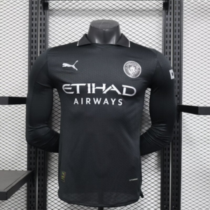Camiseta negra Manchester City manga larga 2025-2026