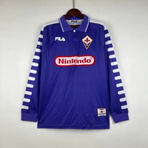 Camiseta retro Fiorentina 1998-1999 Morado Manga larga