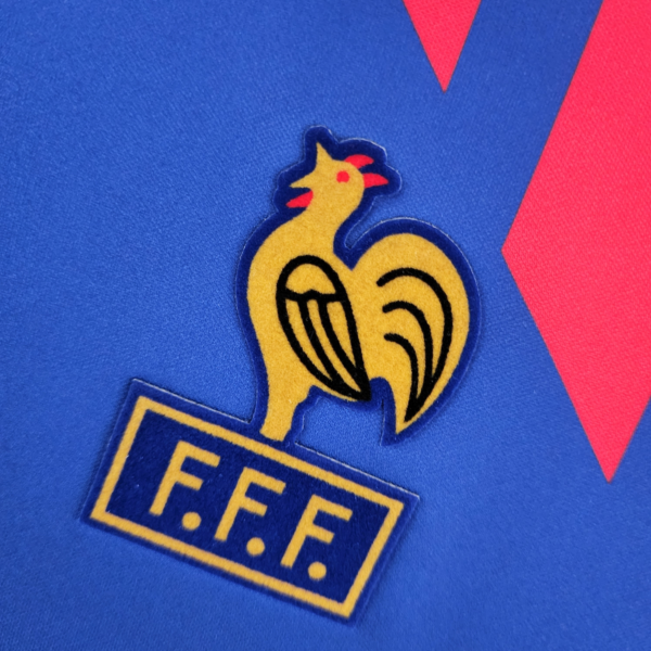 Camiseta retro Francia Éric Cantona 1988-1990 escudo
