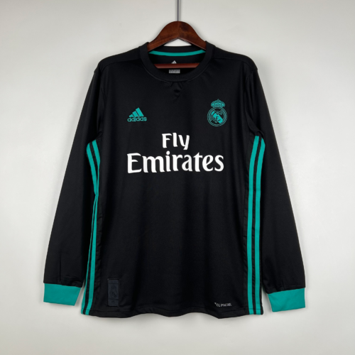 Camiseta retro negra Real Madrid manga larga 2017-2018
