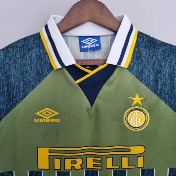 Camiseta retro verde Inter Milan 1995-1996 cuello