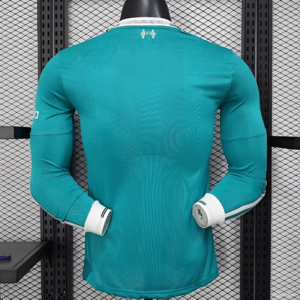 Camiseta verde Liverpool manga larga 2025-2026 dorsal
