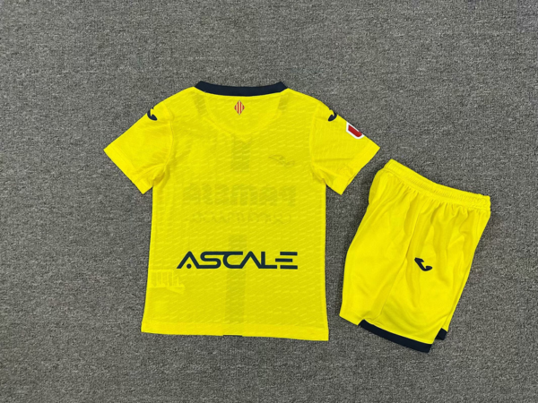 Conjunto niño Villarreal amarillo 2025-2026 dorsal