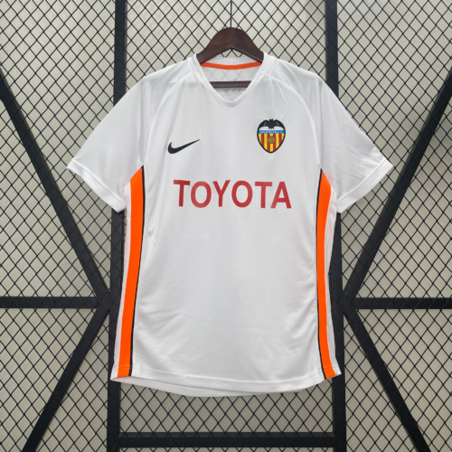 camiseta Retro Valencia CF 2006-2007 Blanco
