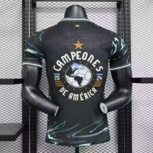 Camiseta Argentina Campeones Negros 2024 dorsal