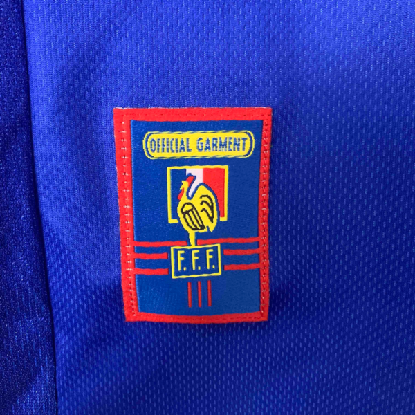 Camiseta Retro Francia 1998 Manga Larga escudo