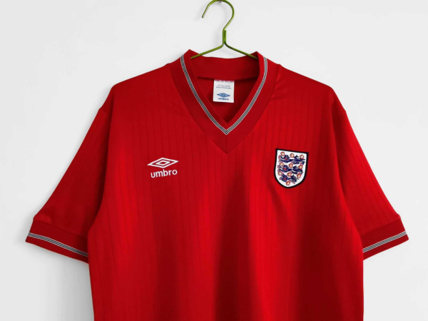 Camiseta Retro Inglaterra 194-1987 Rojo cuello