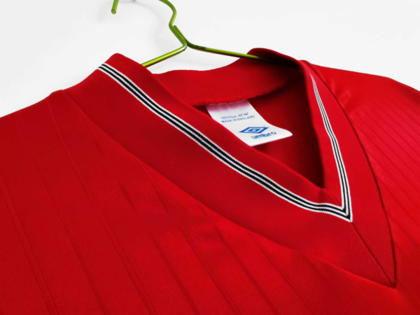 Camiseta Retro Inglaterra 194-1987 Rojo cuello lateral