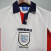 Camiseta Retro Inglaterra Blanco 1998 Manga Larga cuello