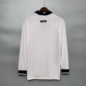 Camiseta Retro Inglaterra Blanco 1998 Manga Larga dorsal