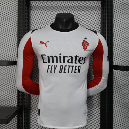 Camiseta blanca AC Milan 2025-2026 manga larga
